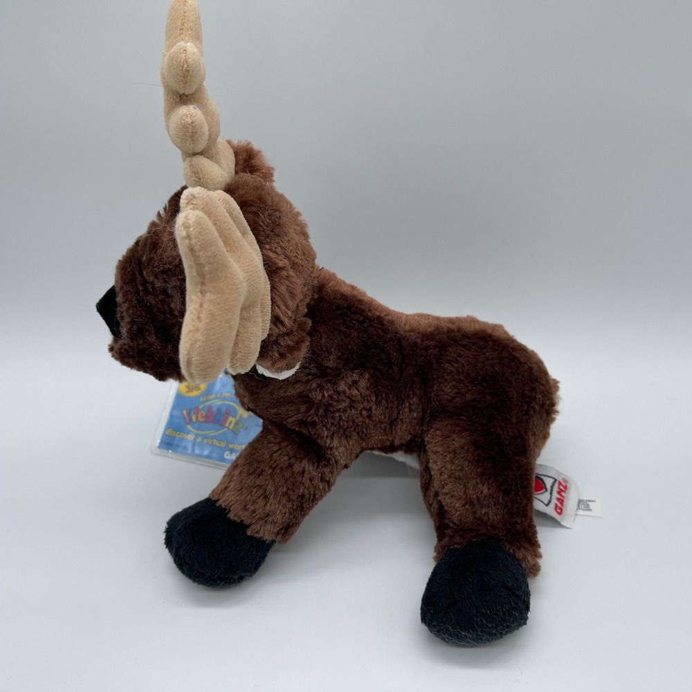 Webkinz Reindeer Plush Ganz HM137 Brown Stuffed Animal New With Sealed Code Tag
